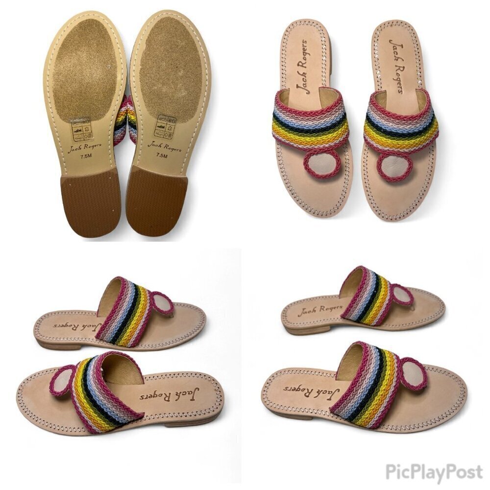 JACK ROGERS Jacks Multi-Color Fuschia Rope Sandal - 7.5 NEW IN BOX - Picture 12 of 12